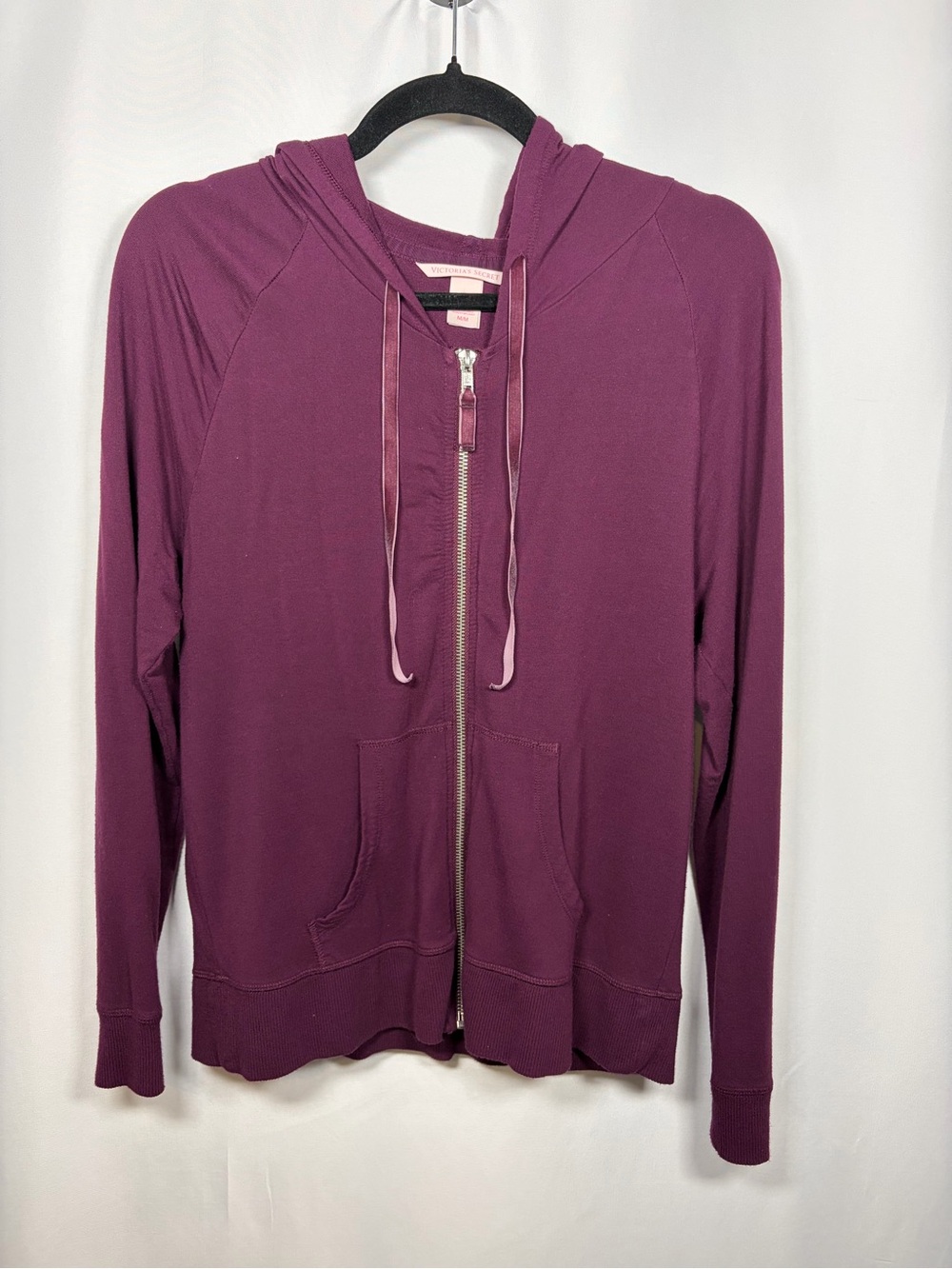 Victorias Secret Plum Y2K Vintage Long Sleeve Soft Zip-Up Jacket Size M